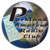 Parkland Amateur Radio Club logo (globe with the province of Saskatchewan outlined, and Parkland Amateur Radio Club text)